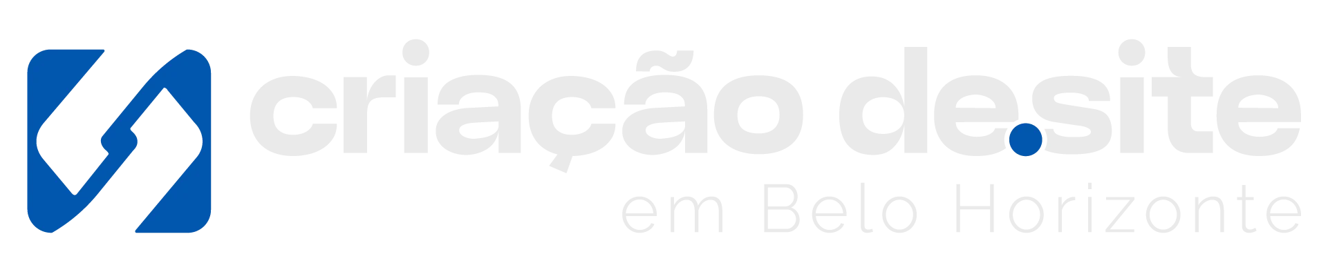 Criação de site em bh - logo horizontal branca