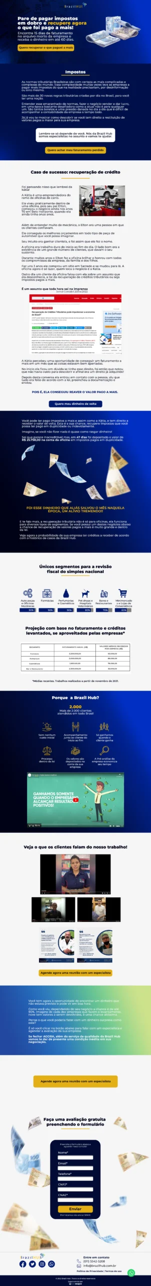 Pagina de vendas Brazil hub scaled